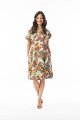 Lima Olive Reversible Dress