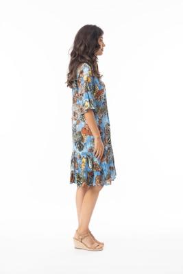 Lima Blue Frill Dress