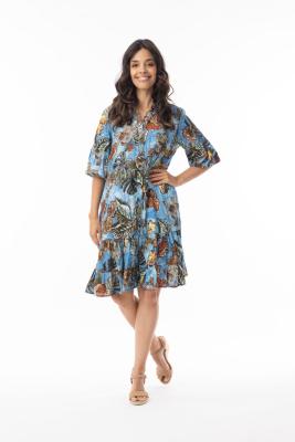 Lima Blue Frill Dress