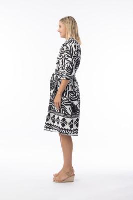 Suriname Black Collar Dress