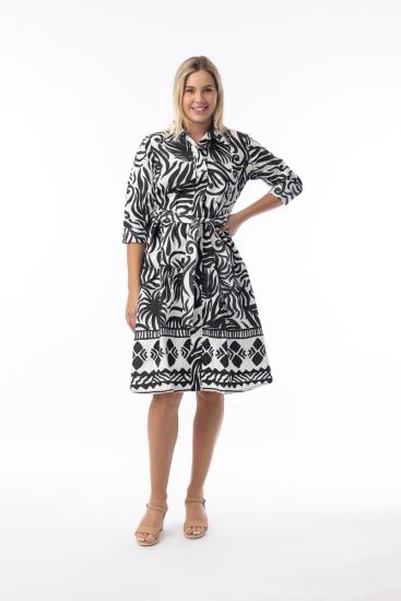Suriname Black Collar Dress