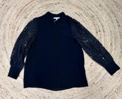 Hammock & Vine Black Brodie Lace Shirt