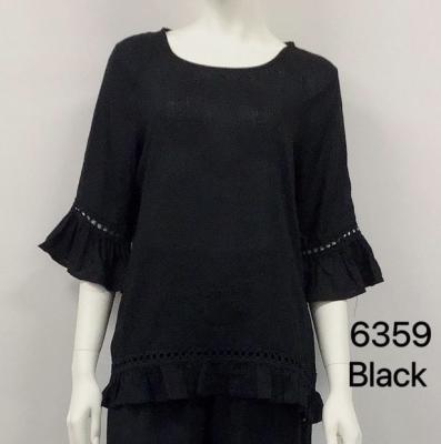 Black Linen Top