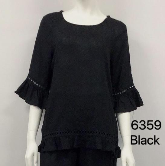 Black Linen Top