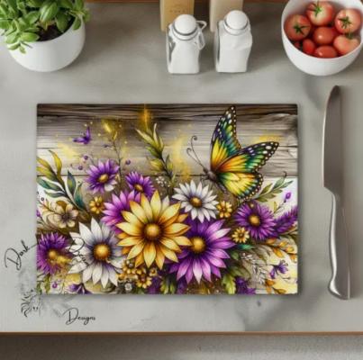 Butterfly Glass Cutting Board