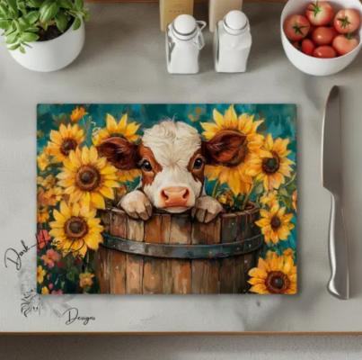 Calf Glass Cutting Board