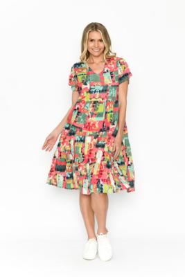 Thalia Pop Patch 4 Tiered Dress