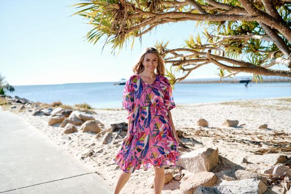 Abstract Tropical 2 Print Dress