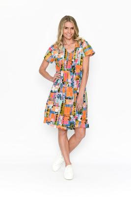 Pop Patch Nicola Cap Sleeve Dress