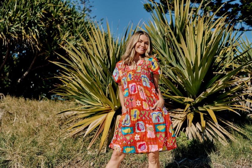 Trop Stories Orange Nicola Dress