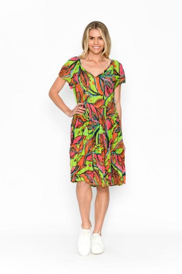 Fauna Poppy Cap Sleeve Dress