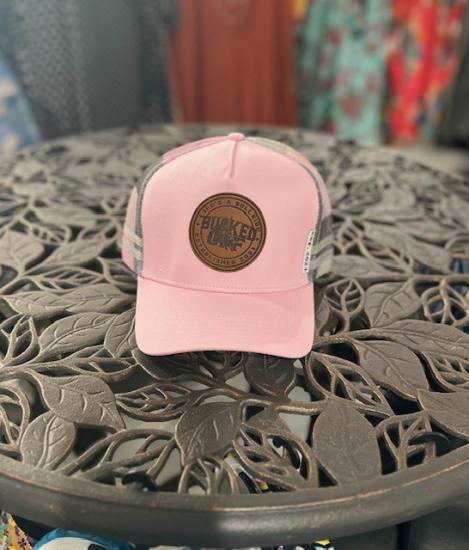 Pink Leather Cap