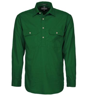 Pilbara Green Men's Close Front L/S Shirt