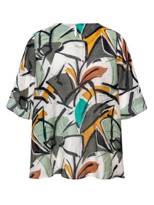 Neutral Abstract Print Top