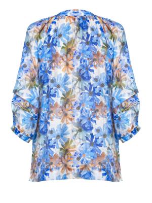 Wildflower Blue Print Top