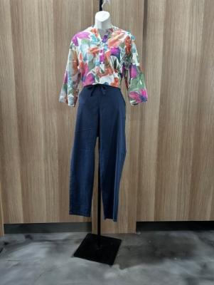 Navy Vista Tie Pants