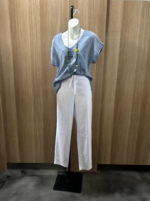 White Vista Tie Pants