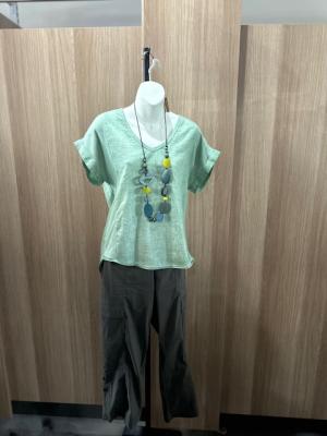 Mint Stella V Neck Top