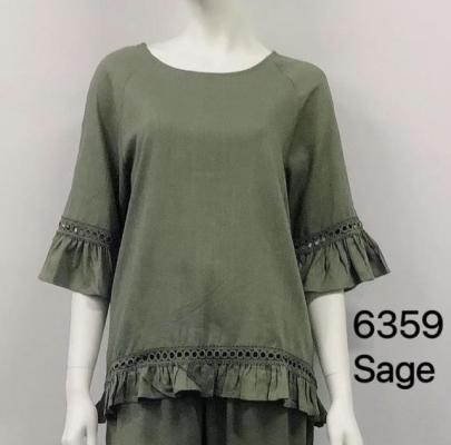 Sage Linen Top