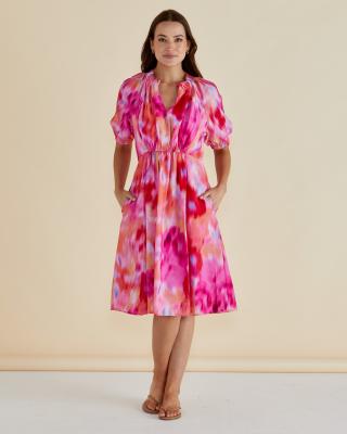 Emery Floral Abstract Print Dress