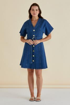 Fiori Denim Dress