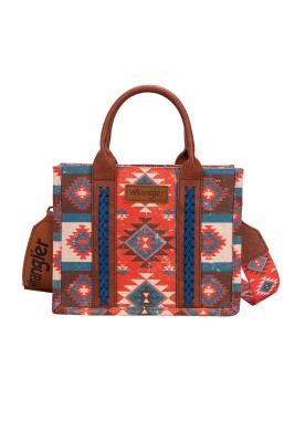 Macy Coral Aztec Crossbody Bag