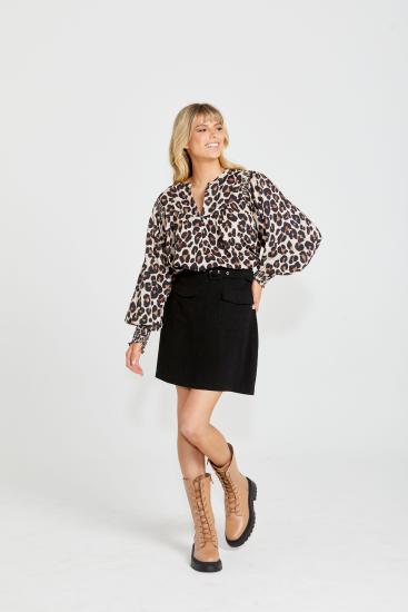 Roxanne Black Belted Mini Skirt