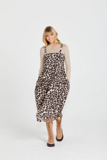 Kylie Panelled Sleeveless Animal Dress