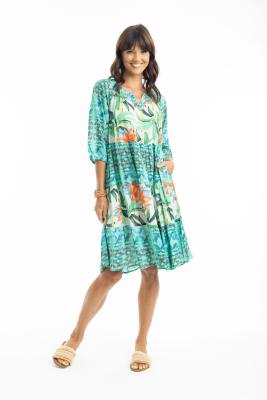 Olivia 3/4 Sleeve Layered Dress