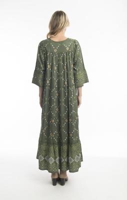 Bengal Olive Maxi Layers Dress