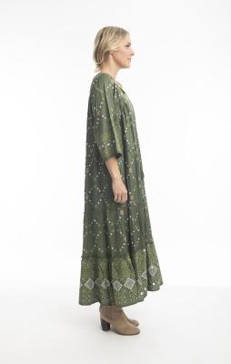 Bengal Olive Maxi Layers Dress