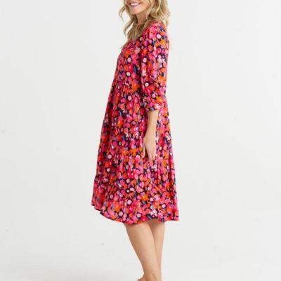 Janice Brushed Floral Dress