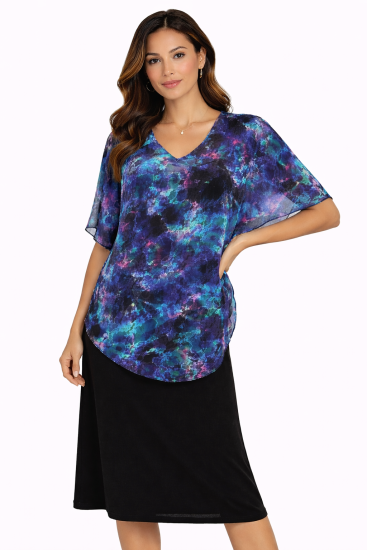 Purple Lace Overlay Dress