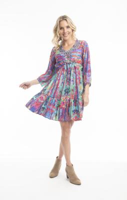 Naya V Neck Short Dress