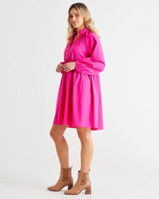 Autumn Pink Cottage Dress