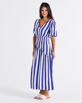 Louisa Blue Stripe Dress