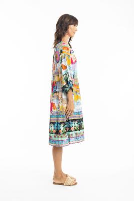 Lana 3/4 Sleeve Layered Dress