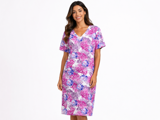 Floral Pink Print Dress