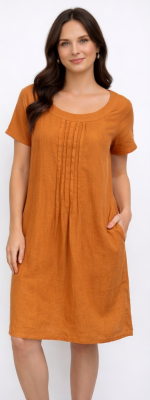 Ginger Linen Ladies Dress