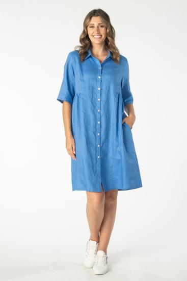 Royal Blue Linen Dress