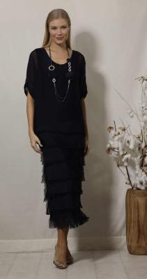 Navy Multi Layer Dress