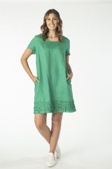 Emerald Linen Dress