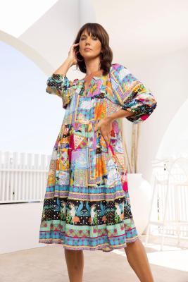 Lana 3/4 Sleeve Layered Dress