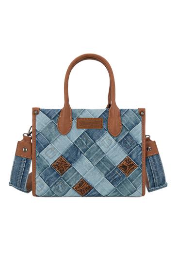 Denim Patchwork Crossbody Bag