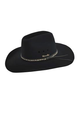 Thomas Cook Black Brumby Pure Fur Felt Hat