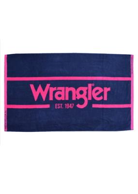 Wrangler Navy/Pink Logo Towel