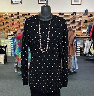 Sophie Knit Black Polka Dot Jumper