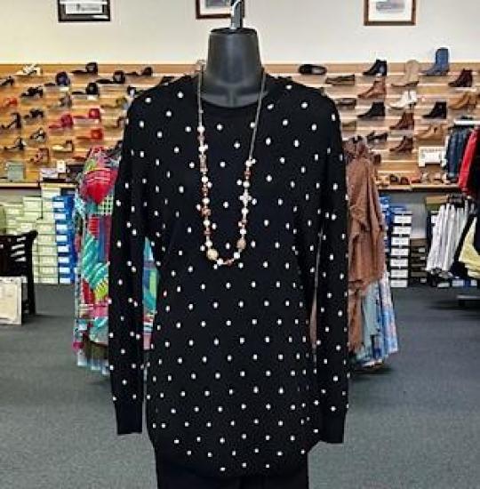 Sophie Knit Black Polka Dot Jumper