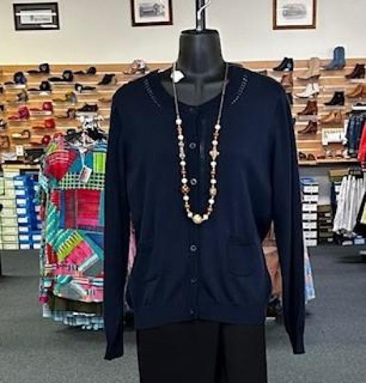Navy Knit Cardigan