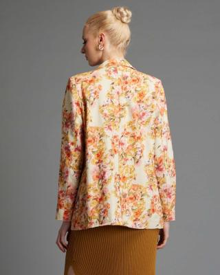 Fate + Becker Last Dance Cream Floral Structured Blazer